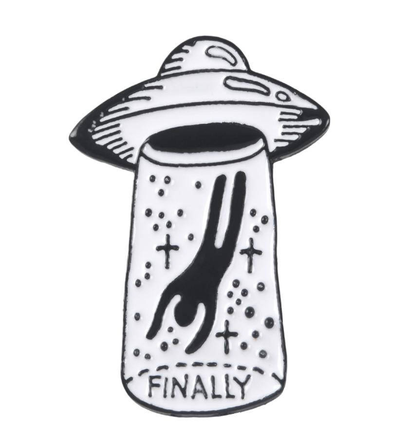 

"НЛО Наконец-то Finally" значок (пин) металлический