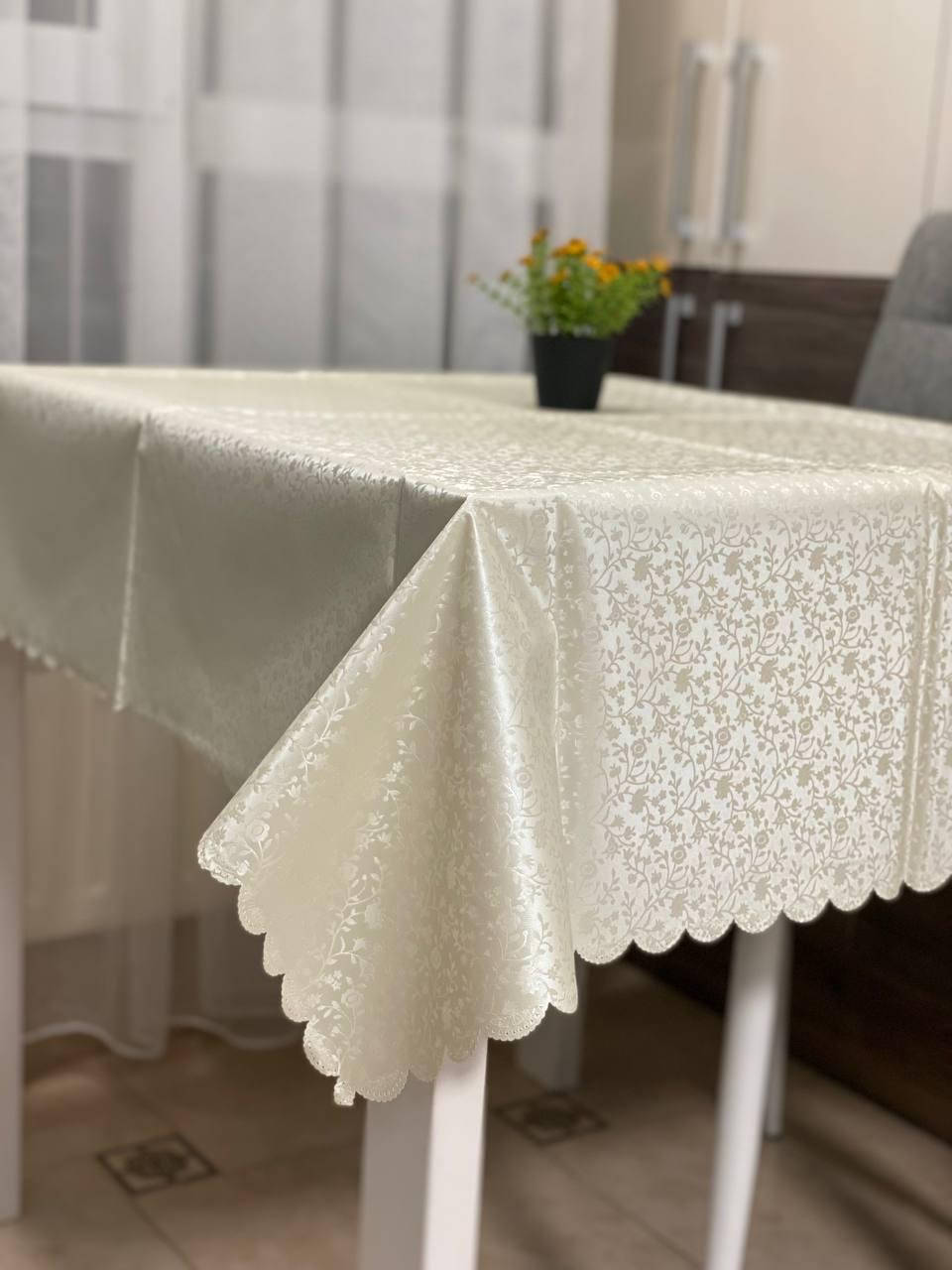 

Скатерть кухонная 110*140, клеенка, Бежевый