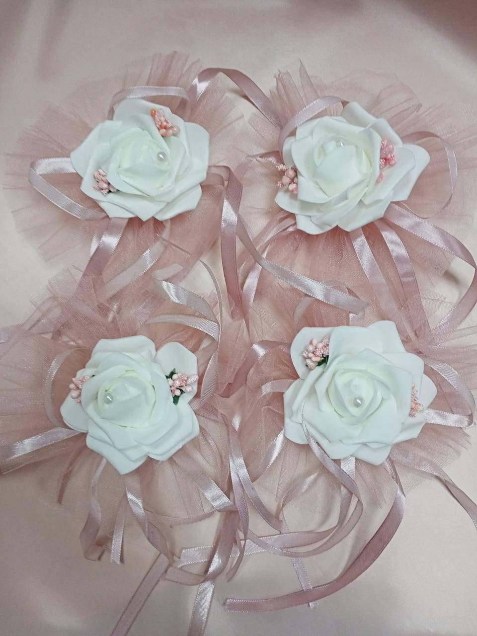 

Цветы на ручки авто пудра. Украшение на свадебную машину