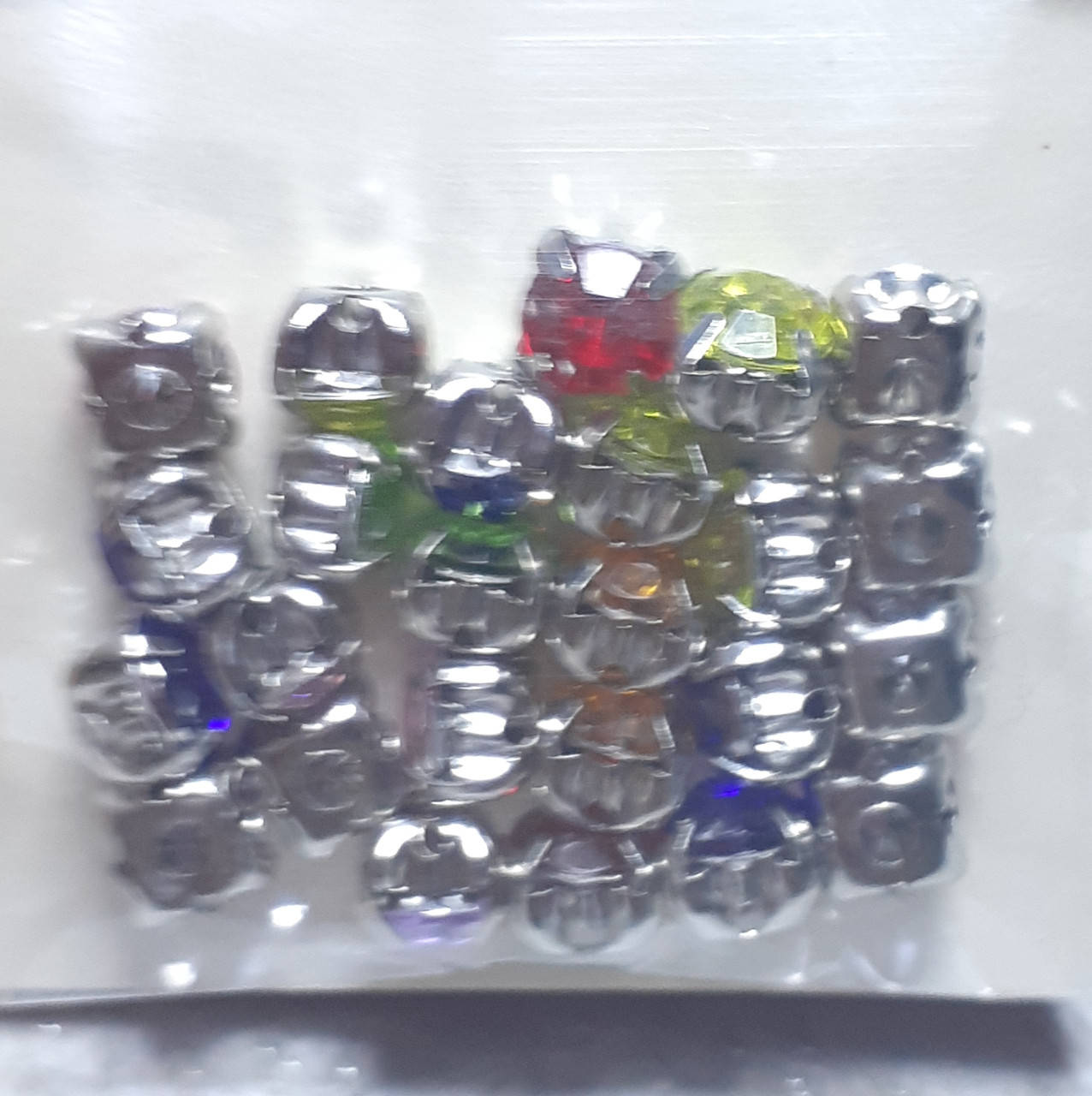 

Стрази у цапах, 6*6 мм, мікс, 25 шт