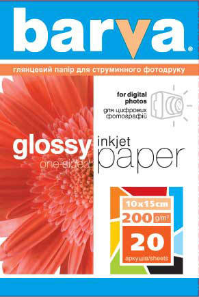 

Фотобумага A6 (10x15) 200 г/м2, 20 л (IP-C200-026) Barva глянцевая