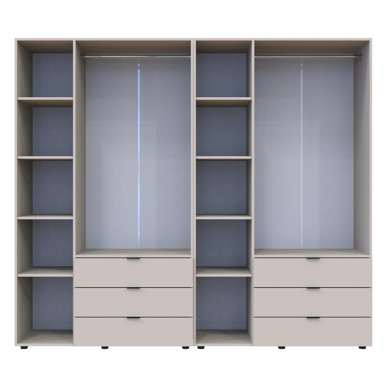 Розпашна Шафа для одягу Doros Гелар комплект Кашемір 3+3 ДСП 232.4х49.5х203.4 (80737640) 6