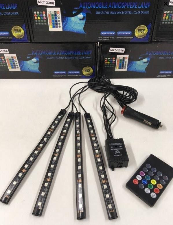 

Универсальная RGB led подсветка с микрофоном HR-01678, Светодиодная лента для авто, Подсветка в машину