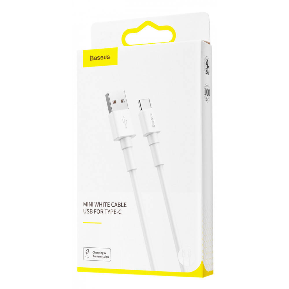 

Зарядный Кабель Baseus Mini White Type-C 3A (1m) (Зарядные устройства для смартфонов), Белый