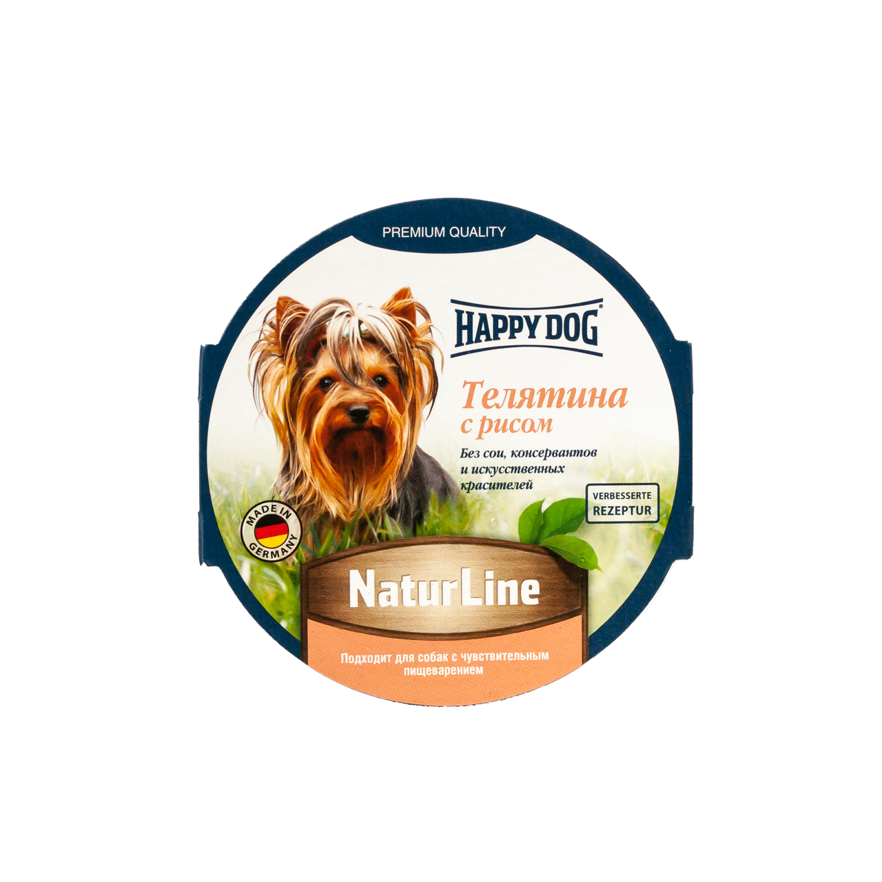 

Вологий корм Happy Dog Happy Schale NaturLine KalbReis для собак у паштеті з телятиною і рисом, 85 г