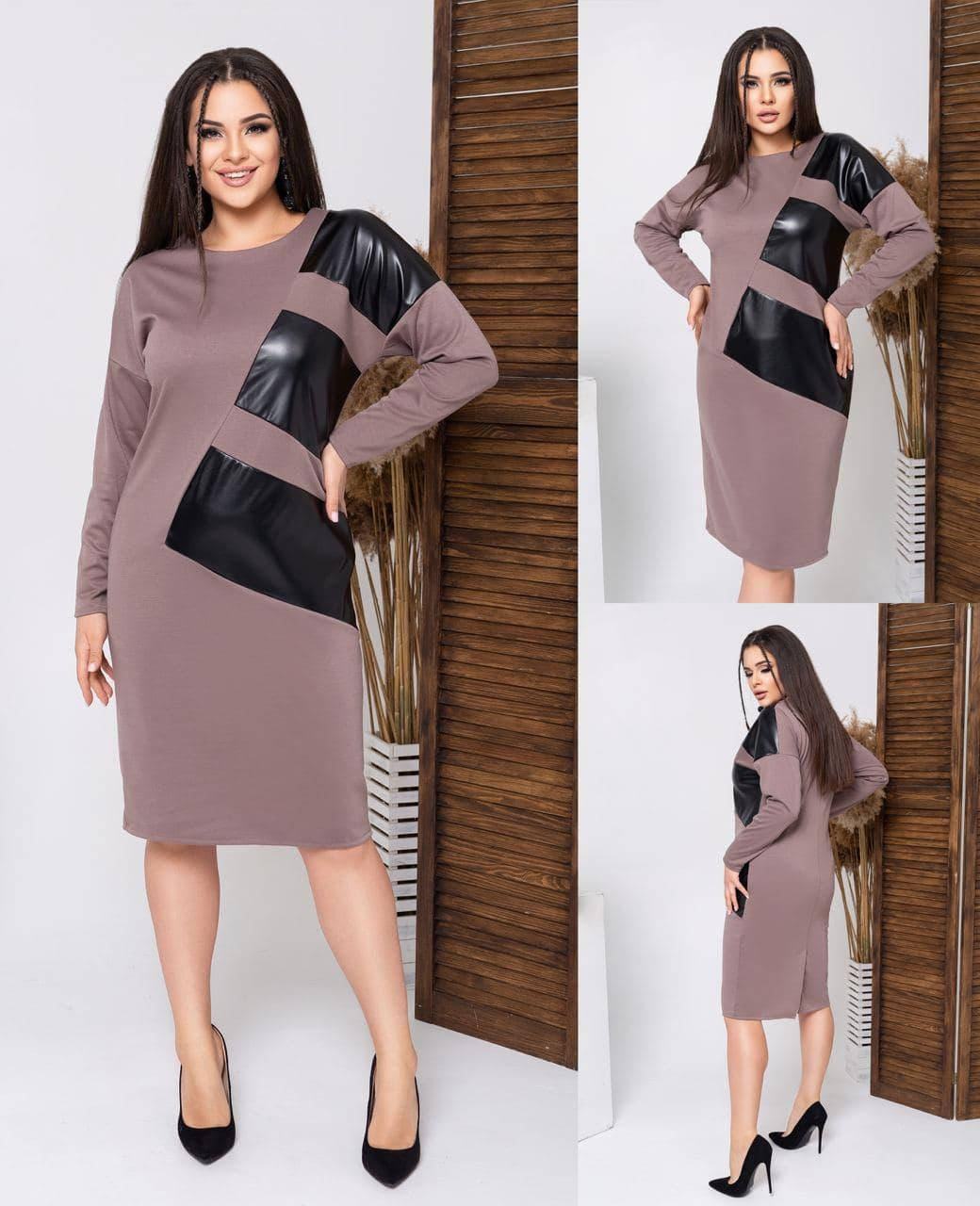 

Платье женское французский трикотаж (48-58)(3цв) "ALISA" недорого от прямого поставщика