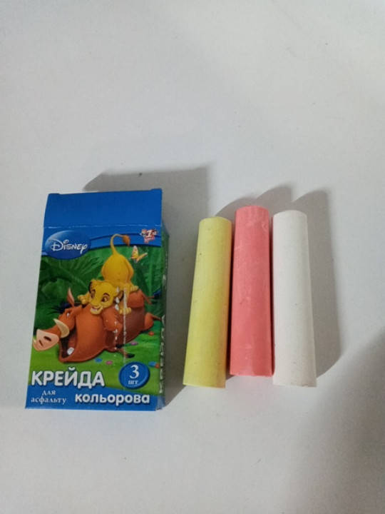 

Мел цветной большой для асфальта JUMBO 3 шт. 1 Вересня