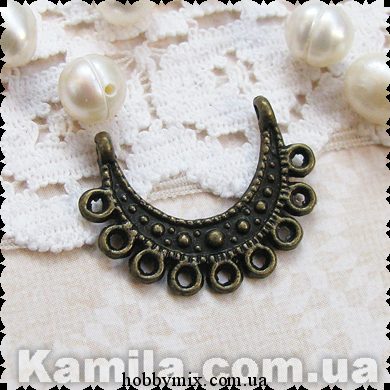 

Коннектор "полумесяц" бронза (2,1х1,5 см) 12 шт в уп.