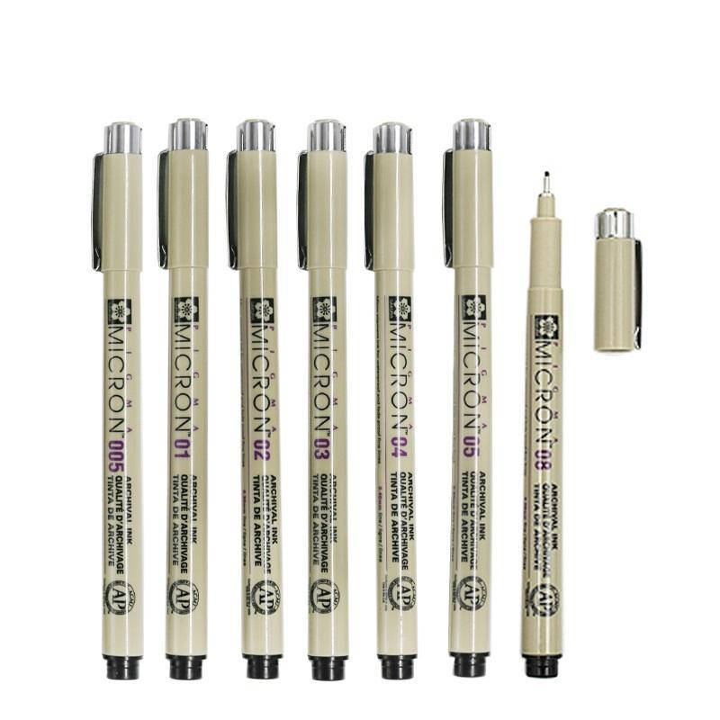 

Набор линеров Sakura PIGMA Micron 7 шт (черные), Черный