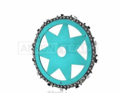 

Нож косы Кусторез для мотокосы бензокосы триммера с цепью 3/8 D‑200,d‑25, облегченный