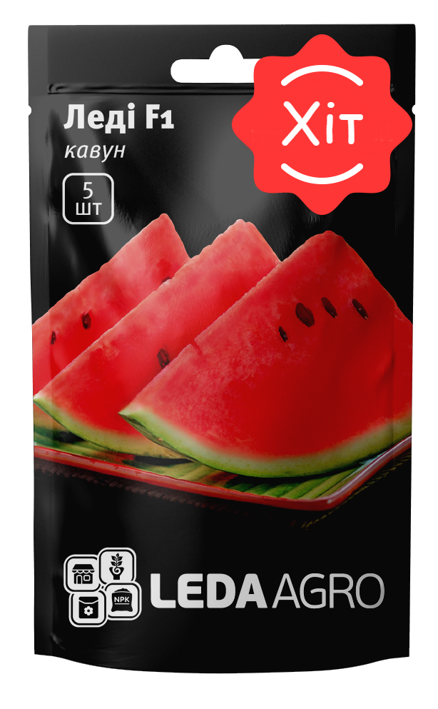 

Леді F1 5 шт Leda Agro Кавун Насіння (Леди F1 Арбуз Семена)