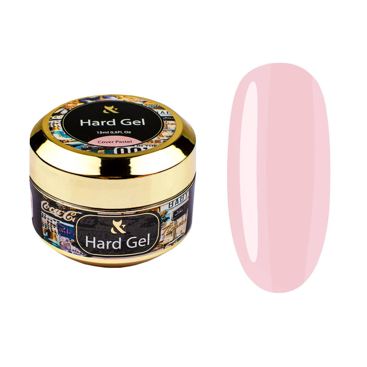 

Моделирующий гель для наращивания - F.O.X Hard Gel Cover Pastel (светло-розовый), 15 мл,