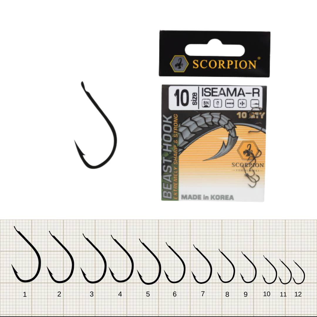 

Гачки Scorpione ISEMA-R BN №1/0 10шт