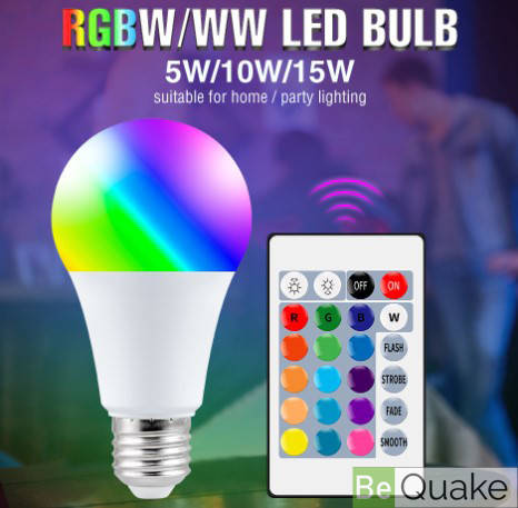 

RGB светодиодная лампа Е27 15W c регулируемой яркостью