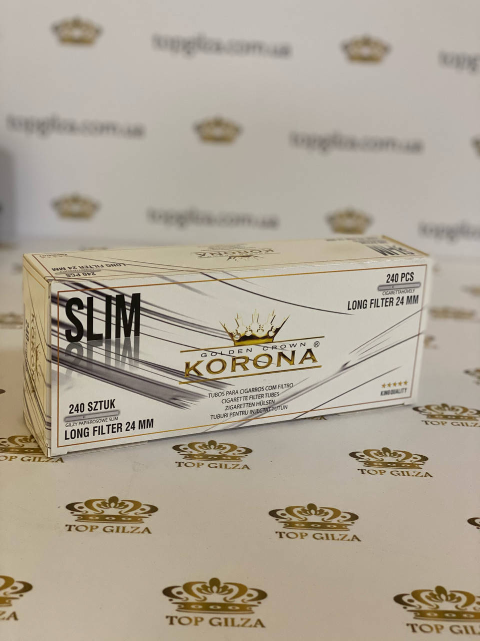 

Гильзы для набивки сигарет Korona Slim White 240 шт