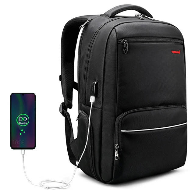 

Качественный рюкзак Tigernu T-B3319 15.6" USB для ноутбука, города, работы, учебы, поездок, Черный
