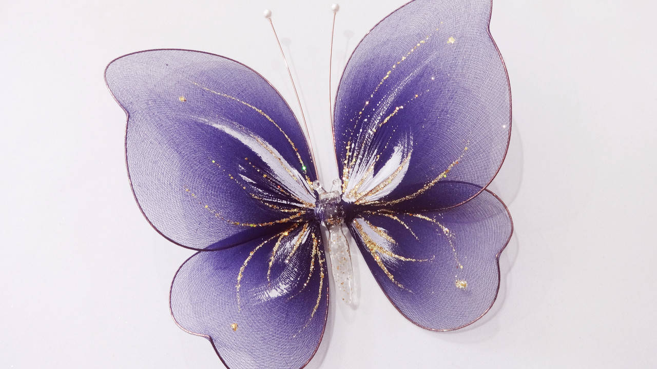 

Бабочка большая на булавке фиолетовая, Фиолетовый