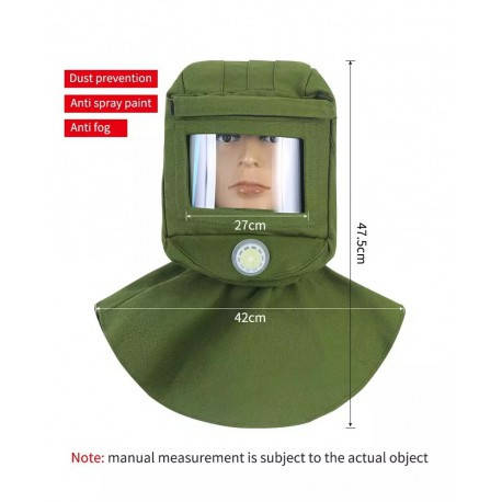 

Пескоструйная маска 360 ° защита от пыли стеклянная поверхность окуляра противотуманная маска для распыления