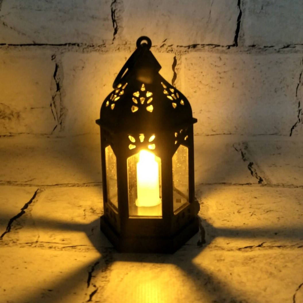 

LED свеча Фонарик черный, 12х5,5х5 см