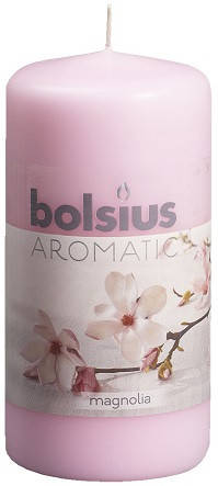 

Свеча ароматическая магнолия Bolsius 6х12 см 60/120-100Б, Розовый