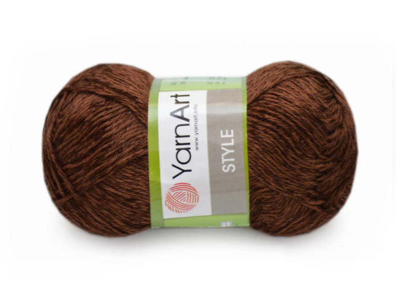 

YarnArt Style, Шоколад №672, Коричневый