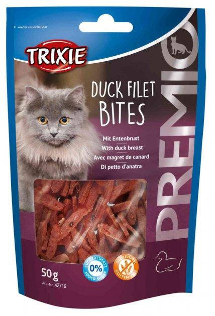 

Лакомство для котов Кусочки филе Premio (утка) 50г, Trixie TX-42716