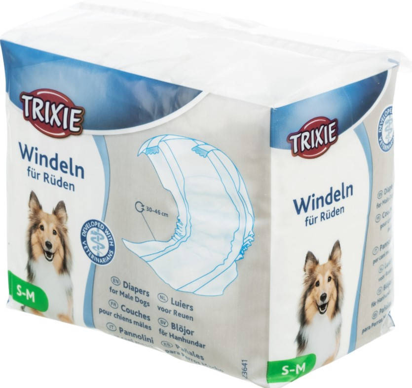 

Подгузники для собак (кобелей) Trixie TX-23641 (SM) 12шт