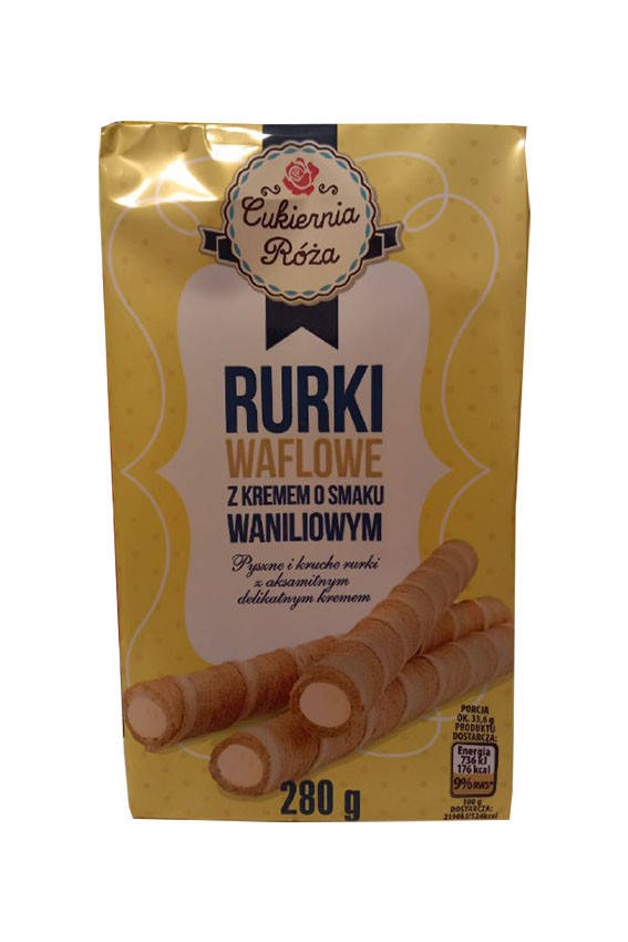 

Вафельные трубочки с ванильным кремом Rurki waflowe Cukernia Roza, 280 г