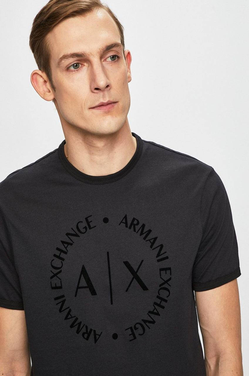 

Футболка мужская Armani Exchange, черная армани