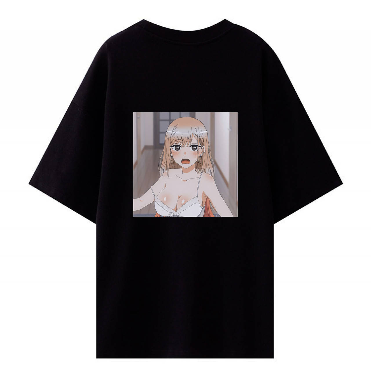 

Аниме-футболка с принтом waifu 2д тян, можно сделать со своей картинкой