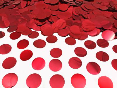 

Конфетти "Кружочки" 2,3 см металлик красное, 50 г, Красный