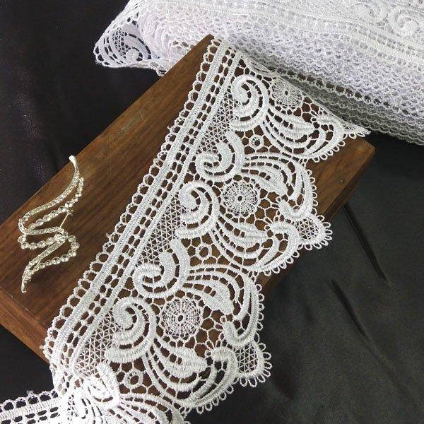 

(1 метр) Кружево макраме Sindtex 10,5см Цвет - Белый (48М-D22397-1)