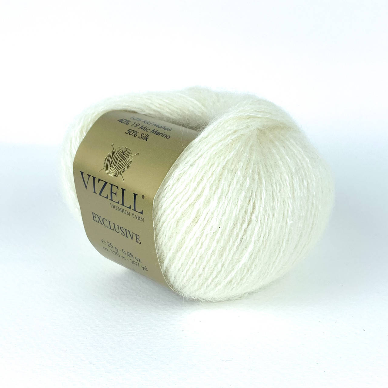 

Vizell Exclusive (Визелл Ексклюзив) № 106 молочный (Пряжа мохер, нитки для вязания)