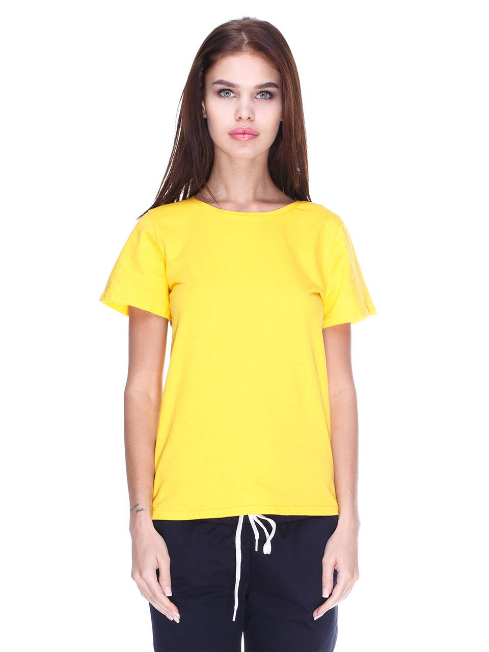 

Футболка женская, желтая, Желтый