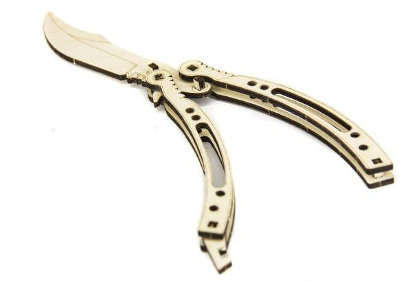 

Дерев'яний конструктор Ніж Метелик 18 деталей