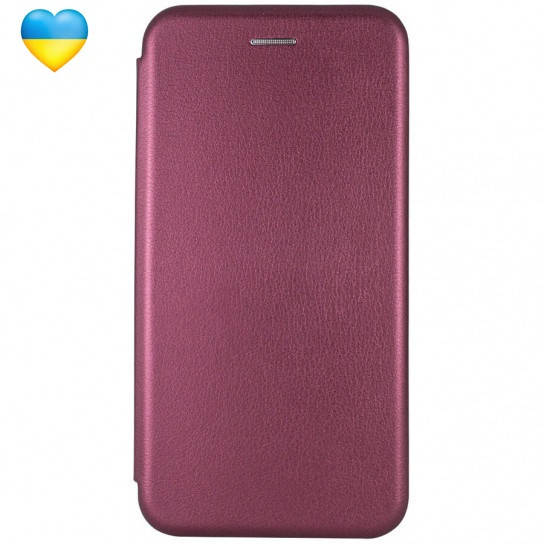 

Кожаный чехол книжка бордовая для Samsung Galaxy A10s / Чехол книжка на самсунг А10с, Бордовый