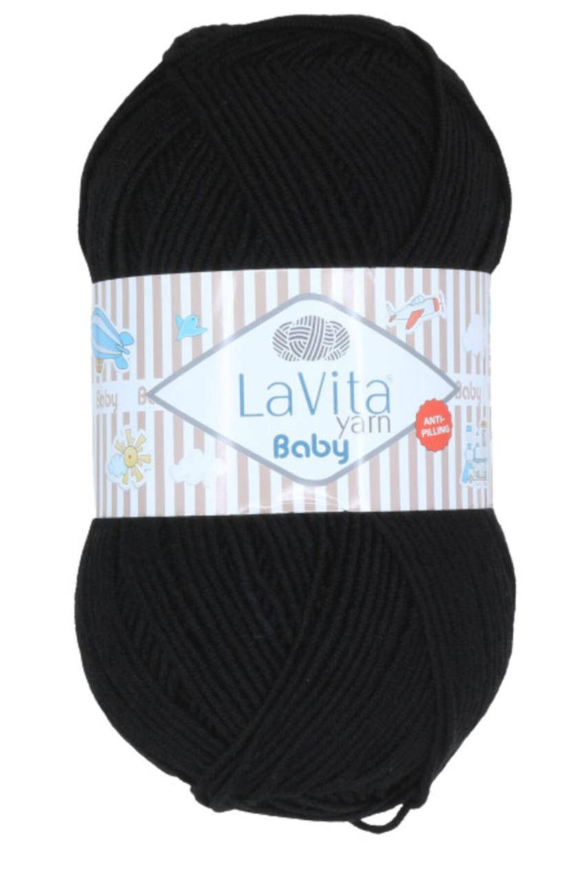 

LaVita Yarn Baby (ЛаВита Ярн Беби) № 6500 черный (Пряжа акрил, нитки для вязания)