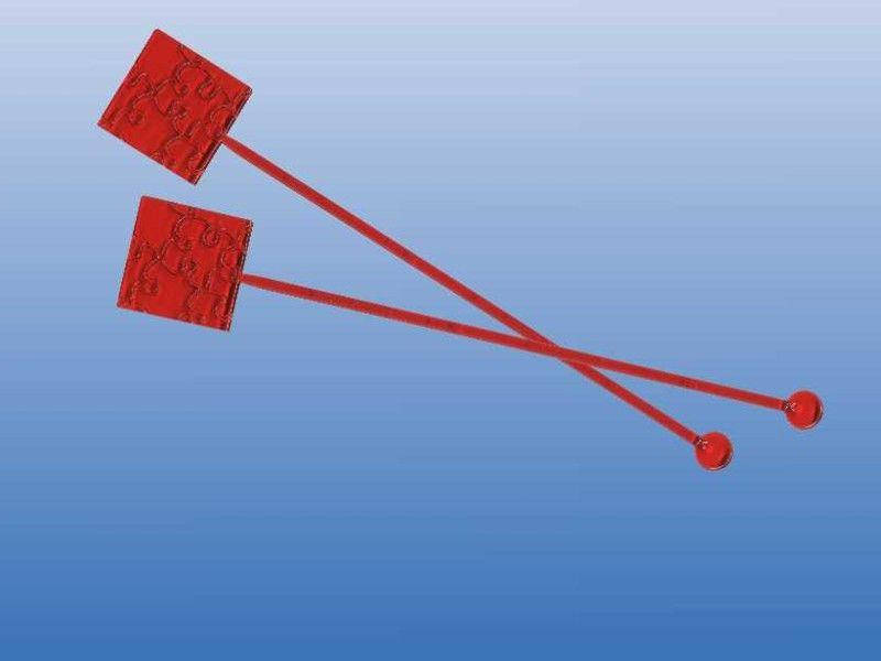 

Мешалка для коктейлей Пазл цветная 100шт 18,5см 32160