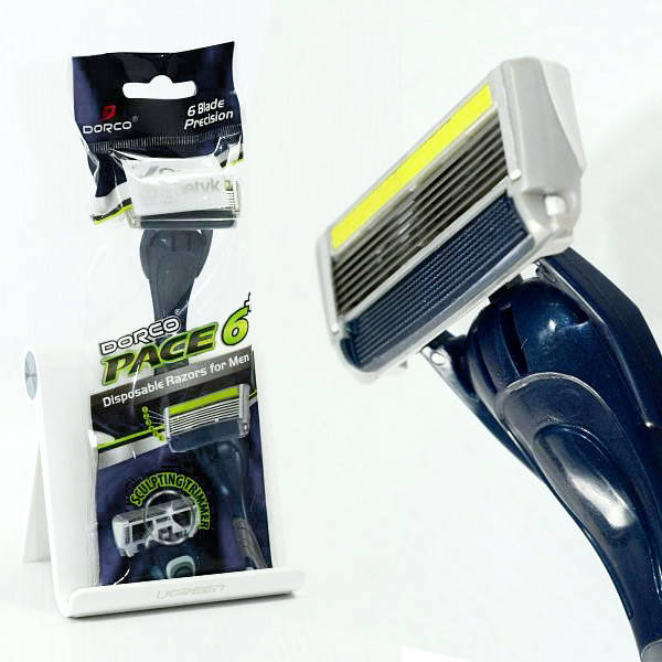 

Мужской одноразовый станок для бритья Dorco Pace 6 Plus + тример (3033)