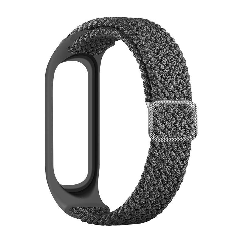 

Ремешок mi band 4 ремешок к браслету Mi Band 3 плетеный solo loop серый