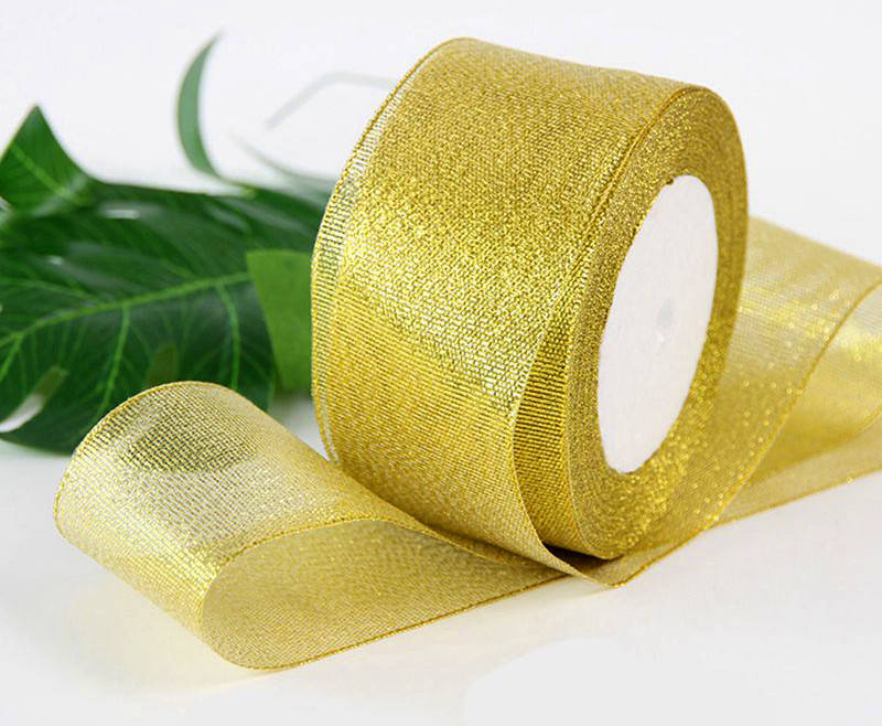 

Лента парча 5 см бунт - 23 метра, цвет золото