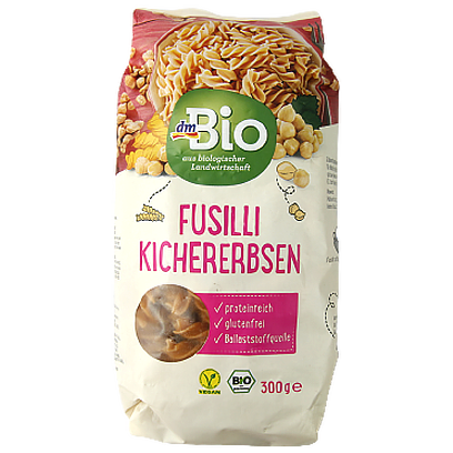 

Макарони Біо фусіллі з нутом Bio fusilli kichererbsen 400g 12шт/ящ (Код : 00-00011918)