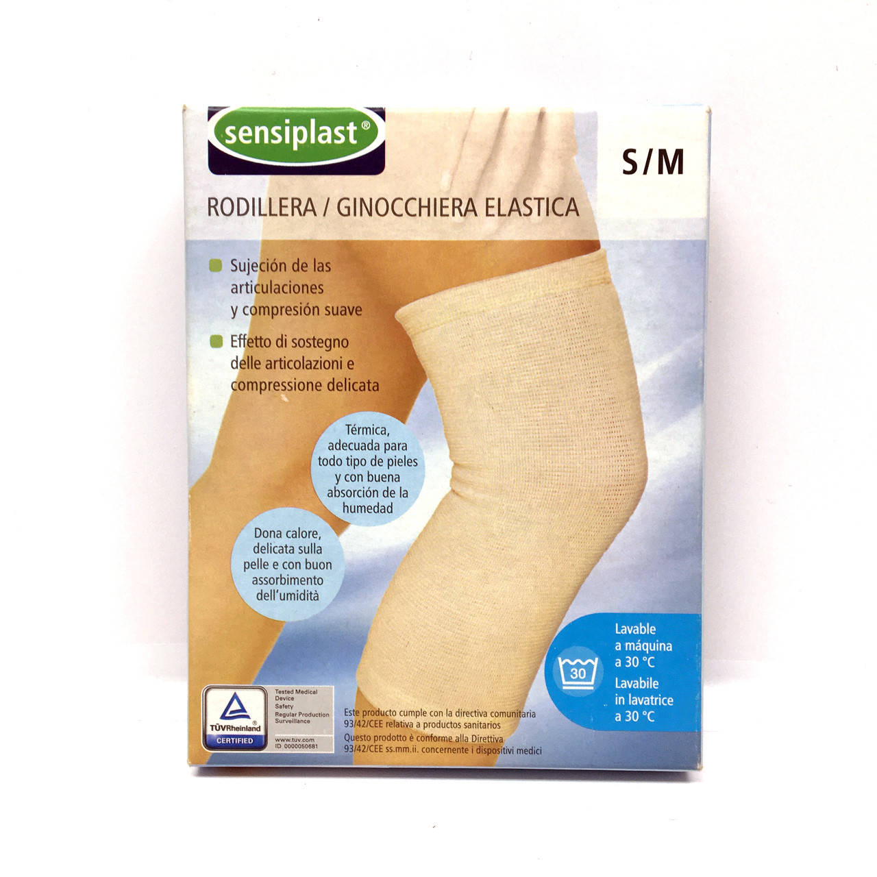 

Бандаж еластичний на коліно S/M 35-39 "Sensiplast" 7632