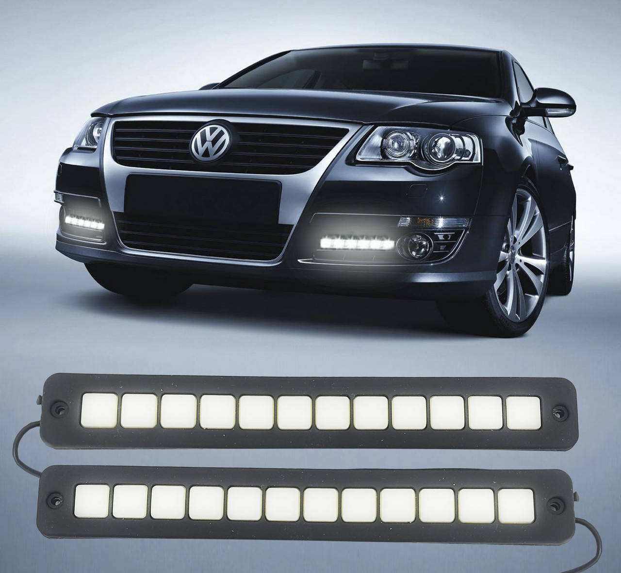

Гибкий корпус!!! Светодиодные ДХО LED Chip 12В KLNT-DRL-COB-103 Пр-во Корея