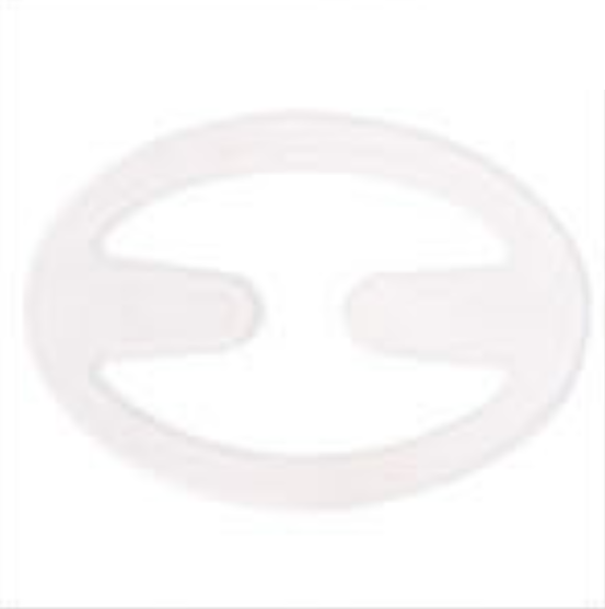 

Страплесс клипса - соединитель для бретелей бюстгальтера и корректировки формы груди овальная, белая (полупрозрачная)