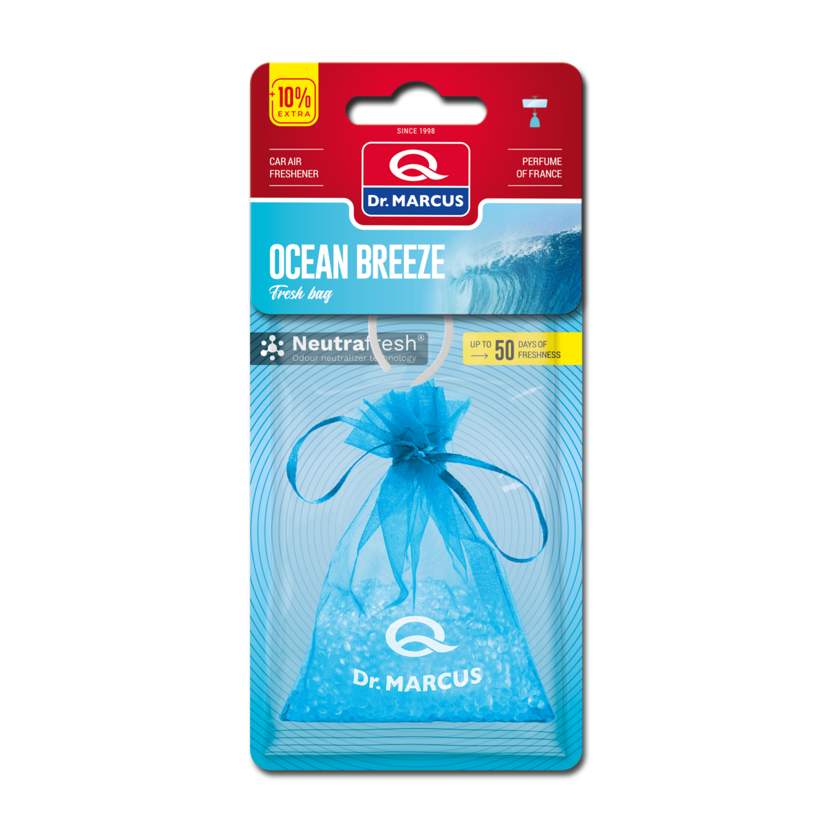 

Автоосвежитель Dr. Marcus Fresh Bag - Ocean breeze, Ароматизатор автомобильный (Пахучка в салон авто)
