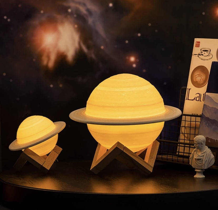

3D Ночник планета, Лунная лампа 16 цветов на подставке USB, Светильник для детей