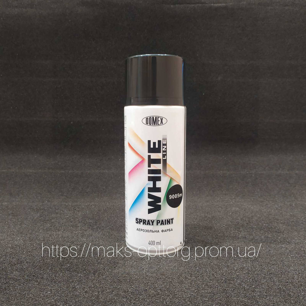

Краска DOMEX WHITE LINE аэрозоль, 400 мл черный