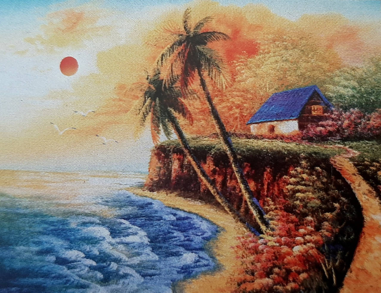 

Алмазная мозаика флуоресцентная Домик у моря 30*40см без рамки, в кор. 42*6,5*4см (AG0004)