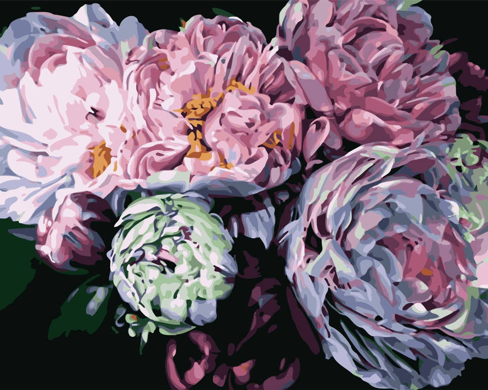 

Картина по номерам "Магические пионы" тм Лавка Чудес 40 x 50 см (в коробке) (LC40092)